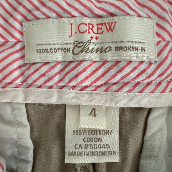 J. Crew Chino khaki shorts size 4 - Picture 4 of 5